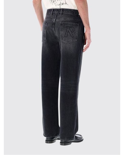 Represent Blue Wide-Leg Cotton Denim Jeans for men