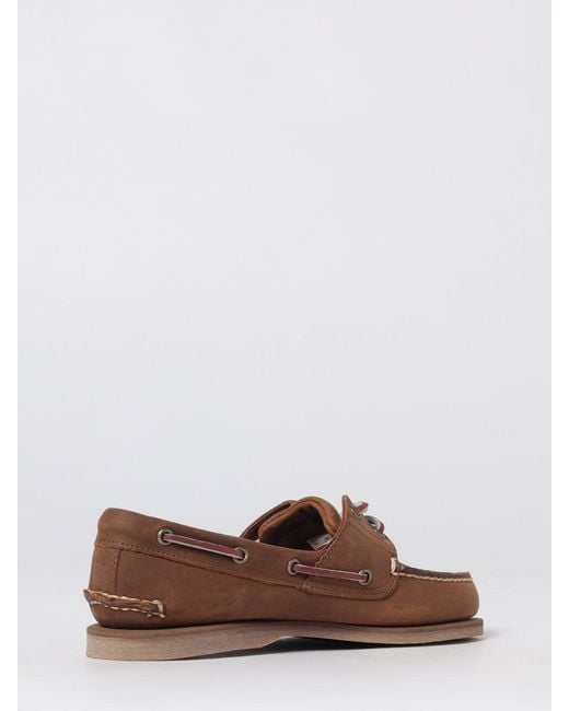 Timberland Brown Classic Boat 2 Eye Oiled Leather Loafers for men
