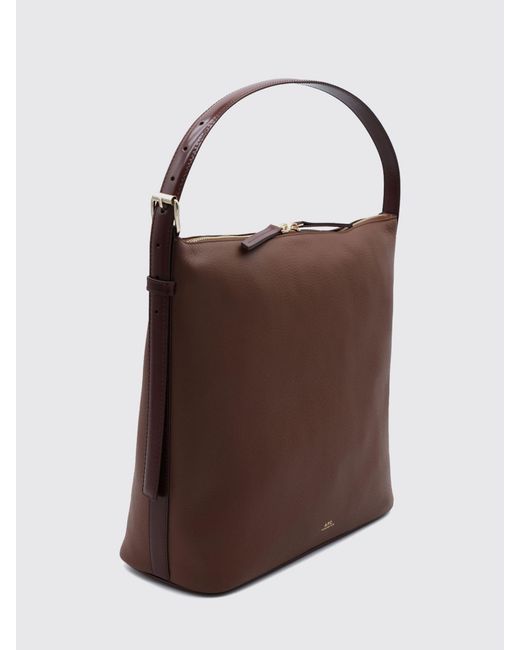 A.P.C. Brown Vera Shoulder Bag for men