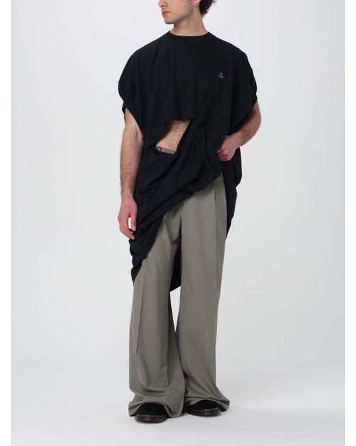 T-shirt cut-out in cotone di Vivienne Westwood in Black da Uomo