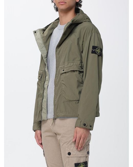 Stone Island Green Hooded Parka for men