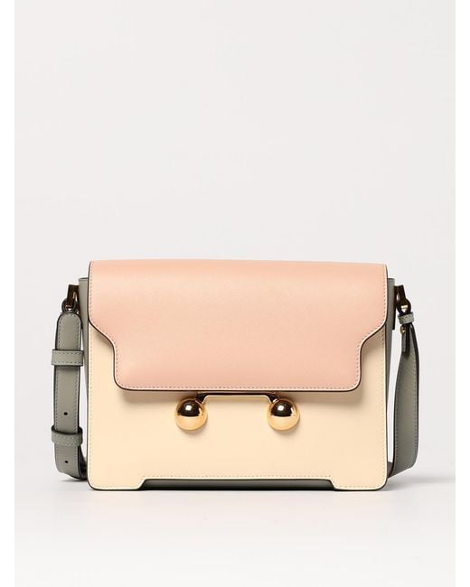 Marni Natural Trunkaroo Mini Leather Shoulder Bag