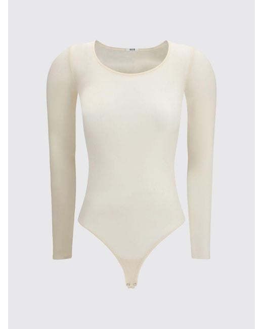 Wolford White Stretch Technical Fabric Bodysuit