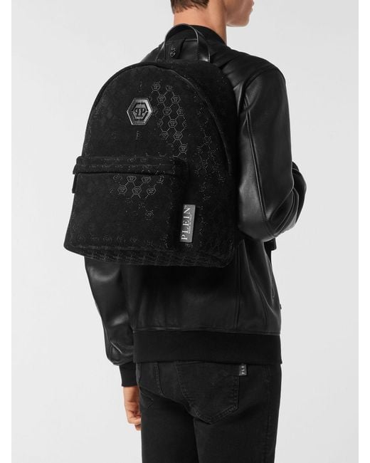 Philipp Plein Black Backpack for men