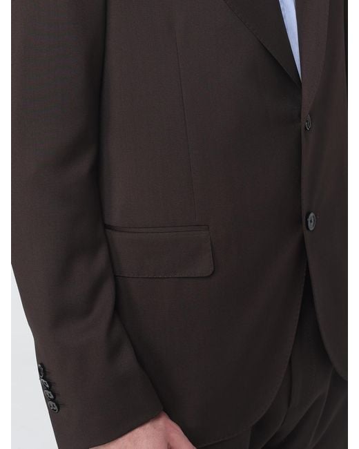 Lardini Black Virgin Wool Single-Breasted Suit for men