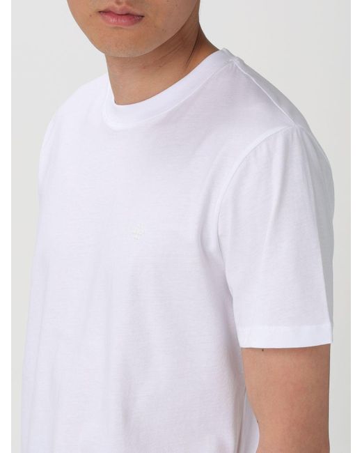 T-shirt in cotone con logo ricamato di Liu Jo in White da Uomo