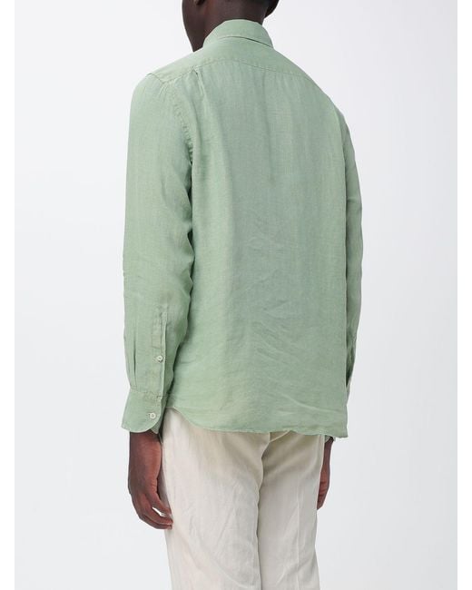 Mc2 Saint Barth Green Linen Shirt for men