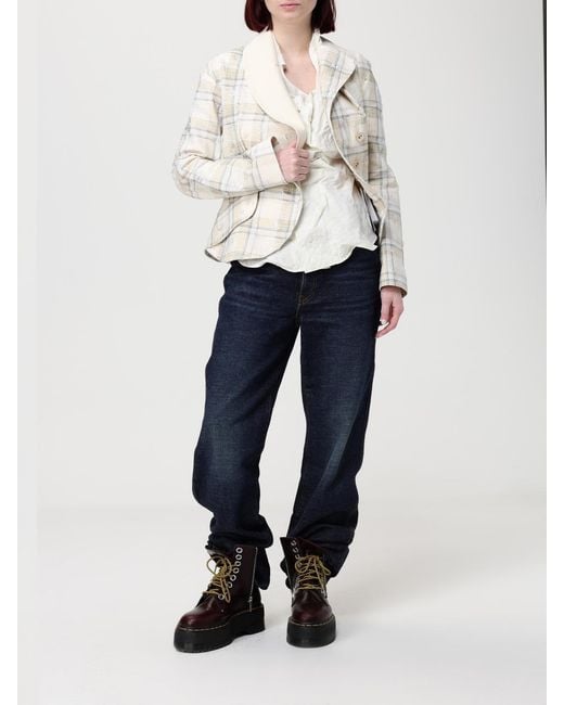 Vivienne Westwood Natural Check Cotton Blend Jacket
