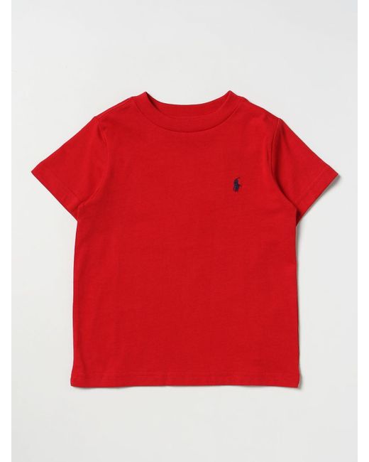 T-shirt in cotone da Uomo di Polo Ralph Lauren in Rosso | Lyst