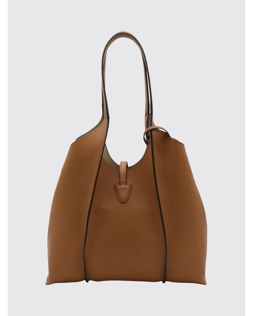 Tod's Brown T Timeless Small Leather Shopping Bag