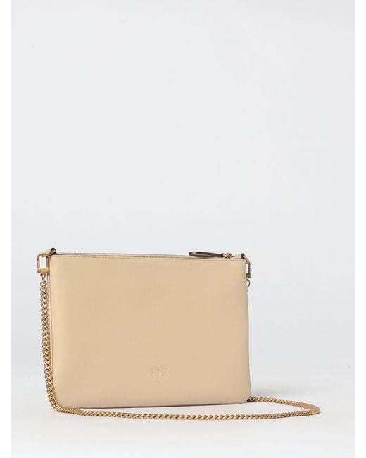 Pinko Natural Flat Love Bag Simply Leather Clutch
