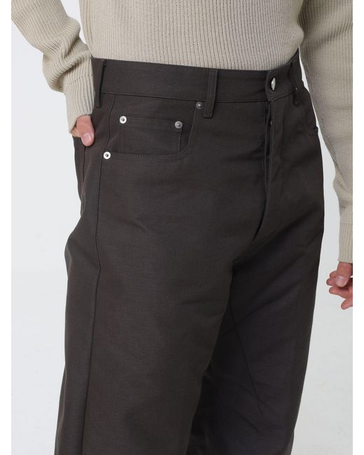 Rick Owens Gray Cotton Wide Jeans for men