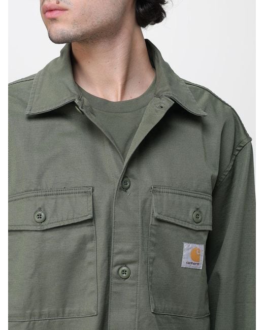 Carhartt Green Kelly Cotton Overshirt for men