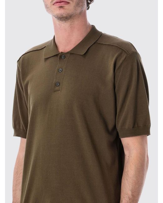 C P Company Brown Cotton Polo Shirt for men