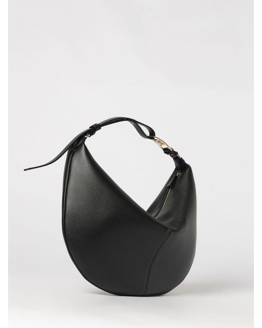 ARMANI EXCHANGE Black Grained Faux Leather Hobo Bag