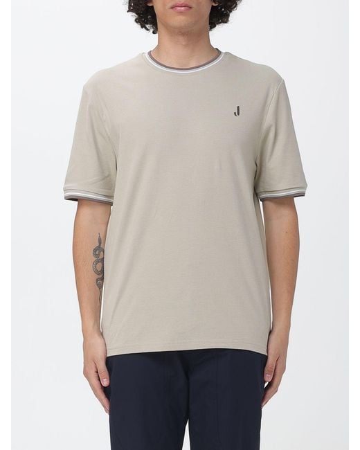 Jeckerson Natural Cotton T-Shirt With Logo for men