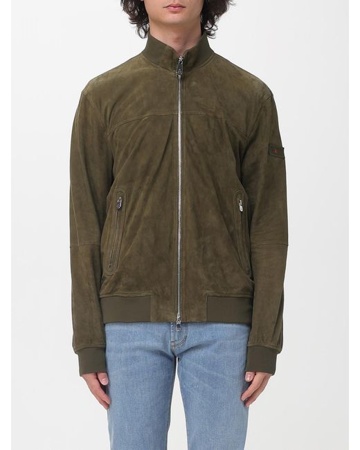 Peuterey Green Suede Bomber for men