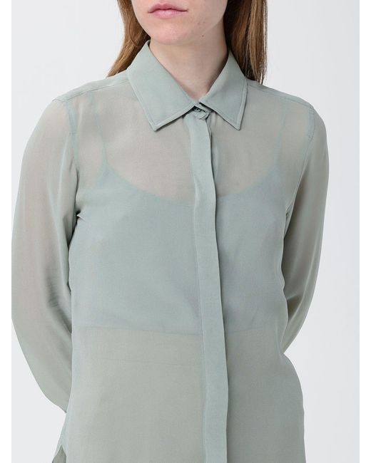 Max Mara Gray Classic Silk Shirt