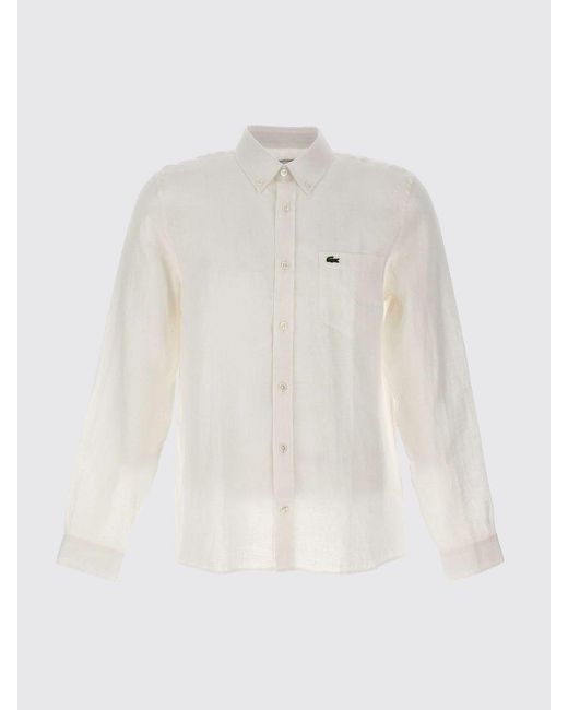 Lacoste White Linen Shirt for men
