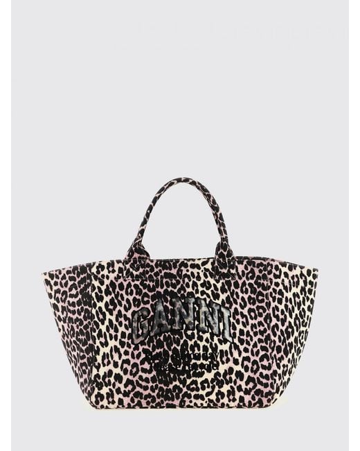 Ganni Purple Xxl Tote Bag