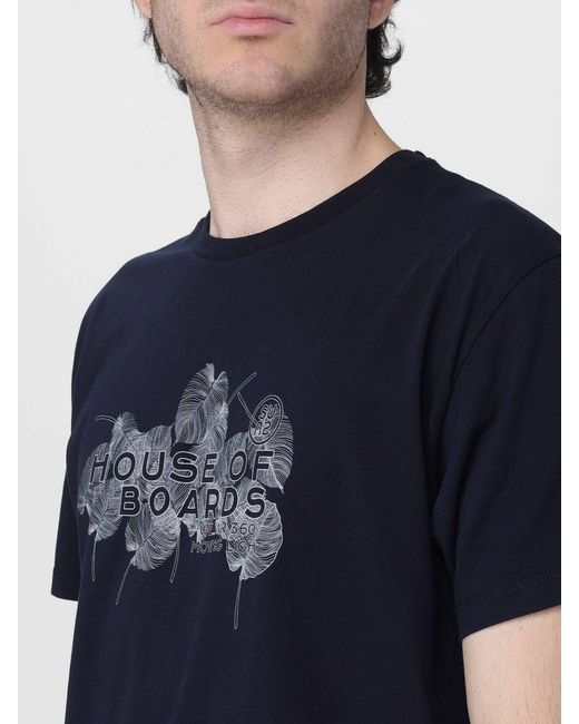 Suns Boards Blue Printed Cotton Jersey T-Shirt for men