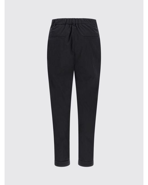 Kiton Black Cotton Blend Tailored Trousers