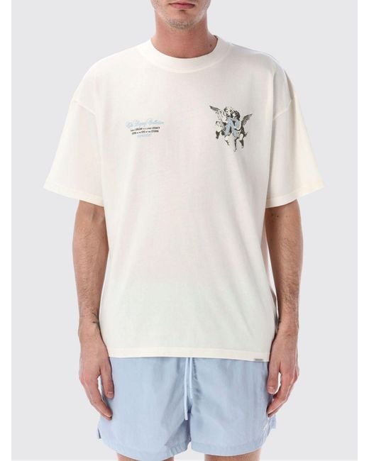 Represent White Cotton Crew-Neck T-Shirt With Logo Print for men