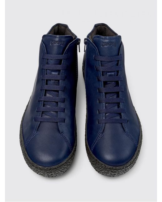 Camper Blue Peu Terreno Leather Ankle Boots for men