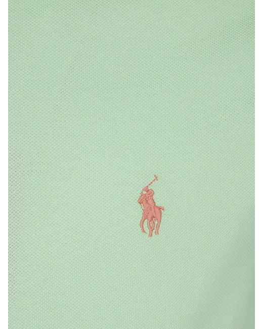 Polo Ralph Lauren Green Pony Logo Cotton Polo Shirt for men