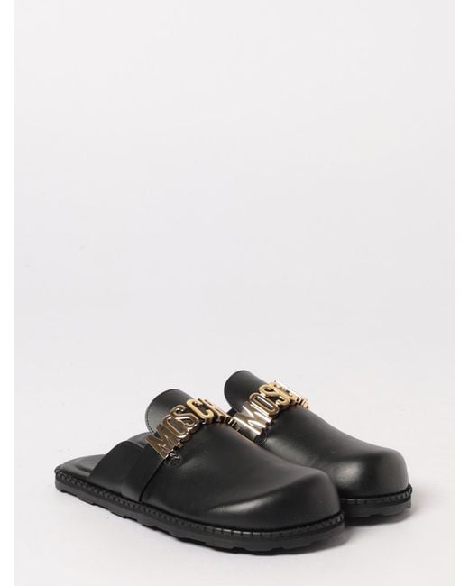 Moschino Couture White Leather Mules for men