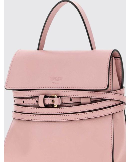 Moschino Couture Pink Tie Me Leather Mini Handbag With Shoulder Strap