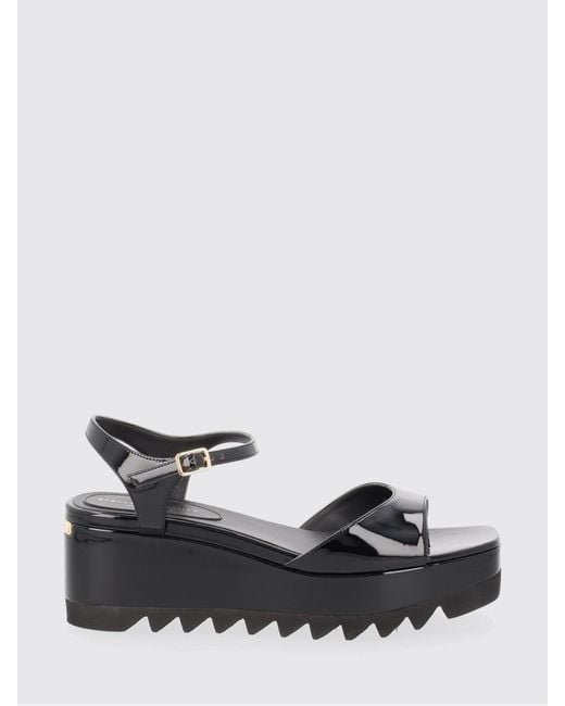 Stella McCartney White Synthetic Leather Wedge Sandals