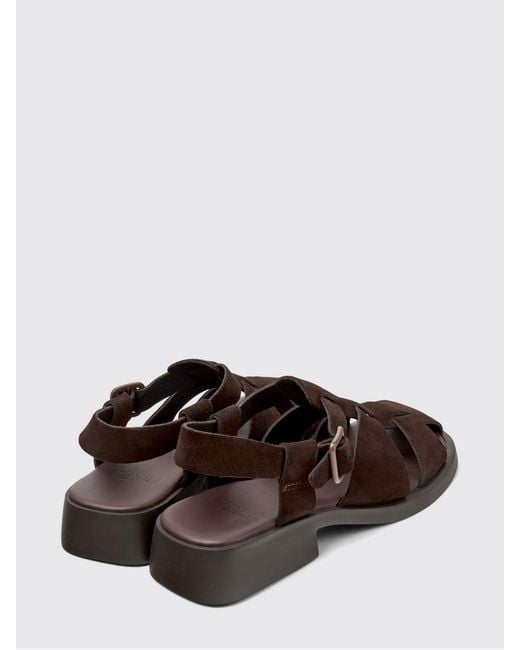 Camper Brown Dana Suede Sandals
