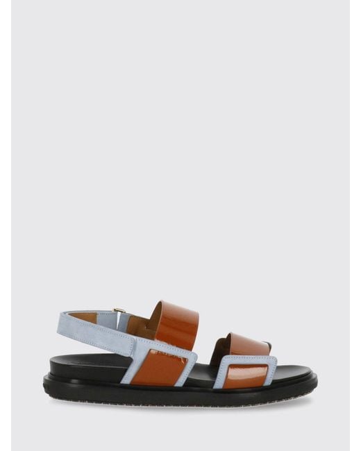 Marni White Leather Sandals