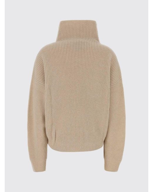 Isabel Marant Natural Merino Wool And Cashmere Turtleneck Sweater