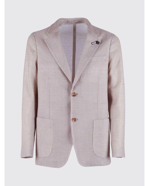 Lardini Gray Cotton Single-Breasted Blazer for men