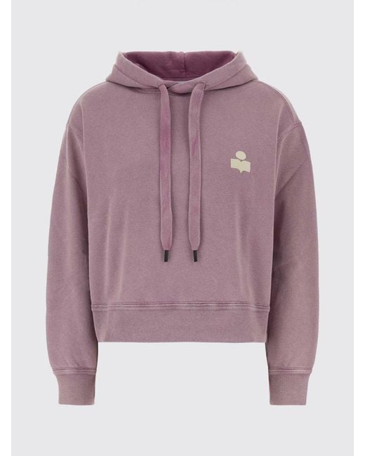 Isabel Marant Purple Logo Jersey Hoodie