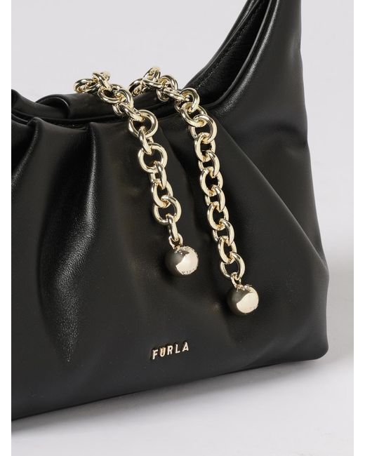 Furla Black Delia Leather Bag