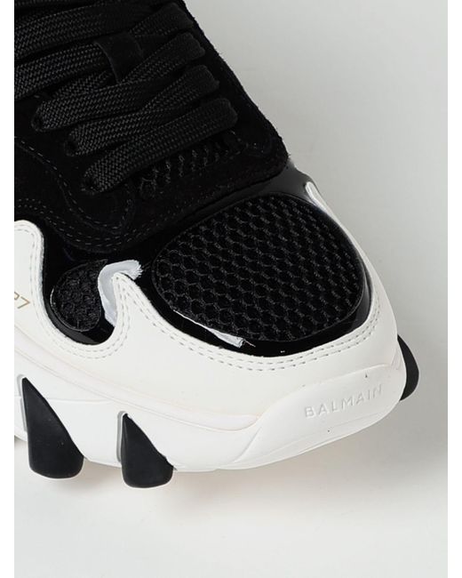 Balmain Black Sneakers B-East aus Leder und Nylon