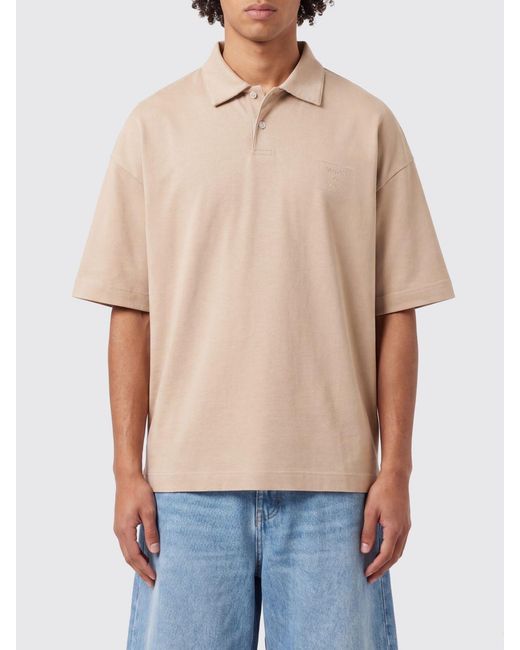 Vision Of Super Blue Short-Sleeved Cotton Polo Shirt With Two-Button Placket for men