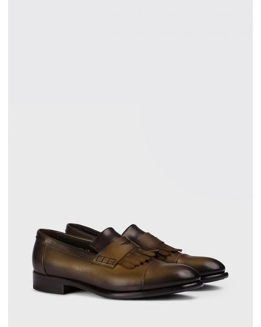 Doucal's White Leather Loafers for men