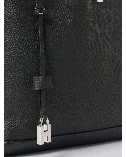 Hogan Black Grained Leather Handbag