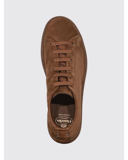 Church's Brown Rochdale Suede Calf Leather Sneakers With Pull-Tab for men