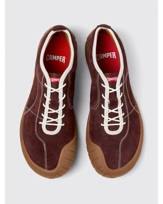 Camper Brown Peu Path Nubuck Sneakers for men