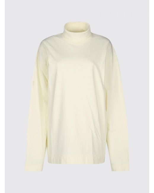 Phoebe Philo White Cotton Turtleneck With Dropped Shoulders