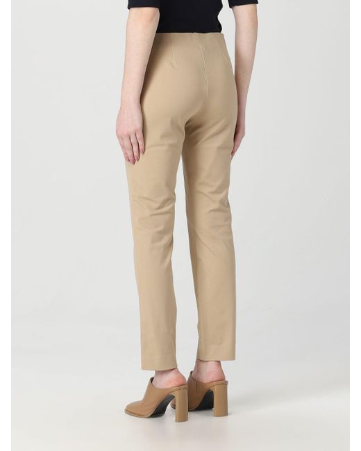 Pantaloni in misto cotone di Lauren by Ralph Lauren in Natural