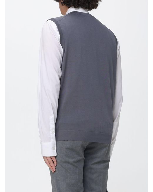 Drumohr Blue Cotton Vest for men