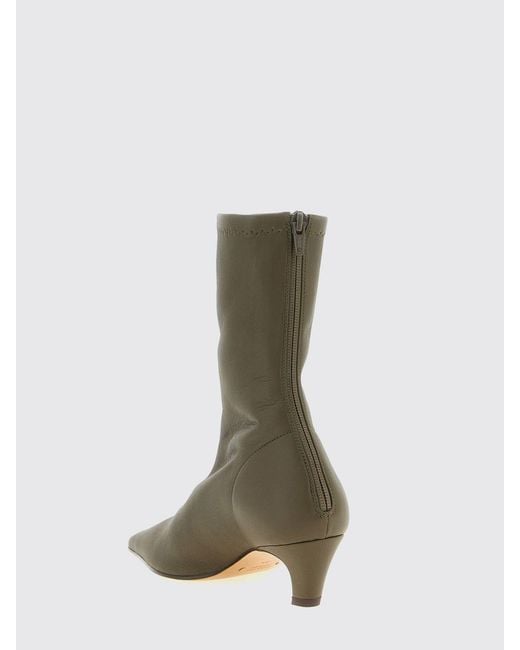 Khaite Green Arizona Nappa Leather Ankle Boots