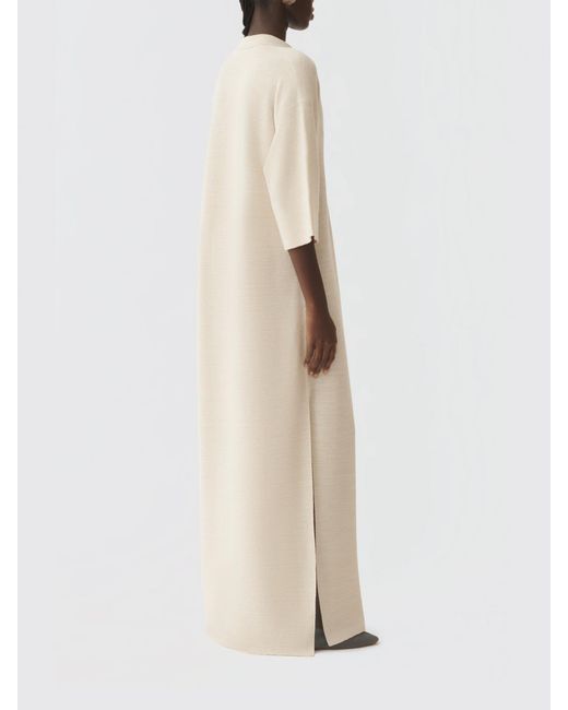 Fabiana Filippi Natural Wool And Cotton Polo Dress