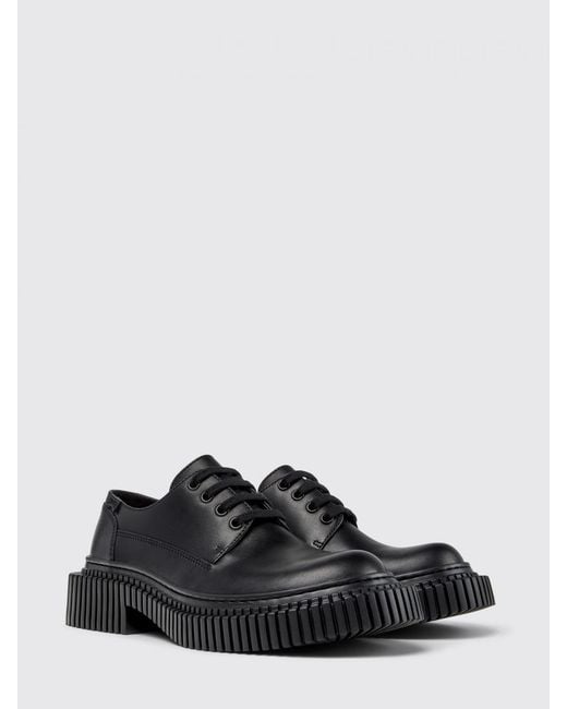 Camper Black Pix Berlin Leather Derby Shoes